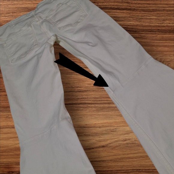 Free People Pull-On High Waisted Stretch Flare White Jeans Women Size 29 - Picture 11 of 16